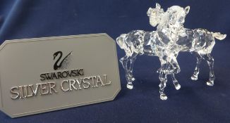 Swarovski Crystal Glass Foals Playing, boxed as new