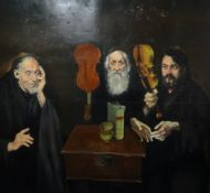 Robert Lenkiewicz (1941-2002), a very large mural type painting, 'The Hasidic Cabalists