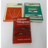 A collection of books reference Antique Weapons and Gun making, including British military swords