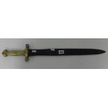 A 19th Century French 1831 Pattern brass-hilted 'gladius' short sword, length 63cm.