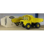 A large Tonka dump truck, boxed.