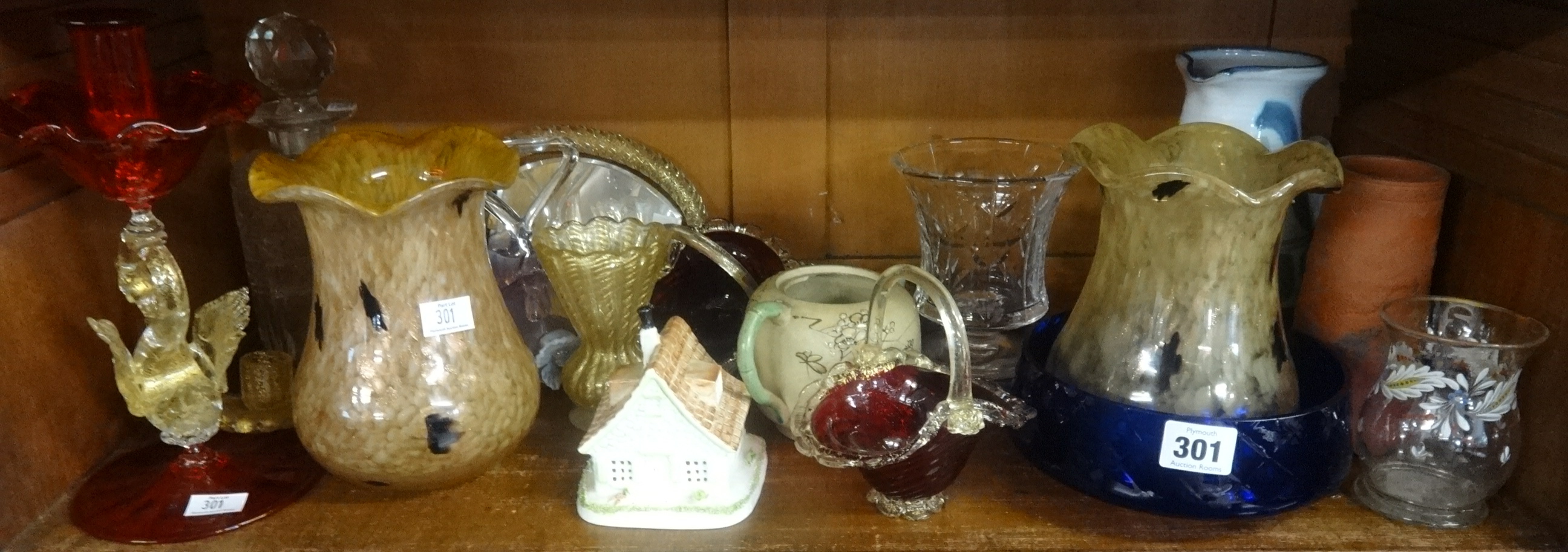 A collection of various art glass and some pottery including Murano glass etc. - Image 2 of 2