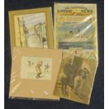 Henry Shields, marine print, together with an interesting collection of ephemera of various magazine