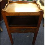 Georgian mahogany tray top night table