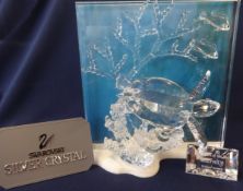 Swarovski Crystal Glass Wonders Of The Sea 'Eternity' with plaque, small shells and Certificate Of