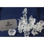 Swarovski Crystal Glass Disney Collection 'Snow White And The Seven Dwarfs', boxed as new