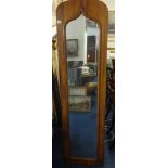 A Victorian mahogany framed full length mirror door.