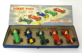 Dinky Gift Set No.4 Racing Cars consisting of Copper-Bristol, Alfa Romeo, Ferrari, HWM and Maserati,