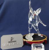 Swarovski Crystal Glass 'Masquerade' Pierrot SCS Annual Edition 1999 with plaque, stand and C.O.A,