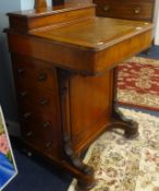 A Victorian mahogany Davenport writing desk.