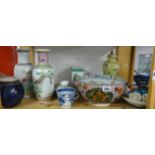 A quantity of 19th century and later Chinese porcelain and objects, (mainly with damage) , also