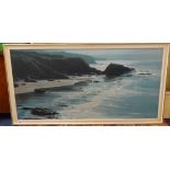 Peter Ellenshaw, beach print together with a print after Terence Cuneo (2), the largest 59cm x