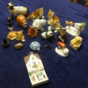 Mixed collection of ceramics including a USSR animals, miniaturel Royal Doulton character jug '