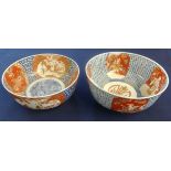 Two Oriental bowls, approx 24.5cm