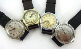 Four vintage wristwatches.