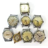 Eight vintage wristwatches.