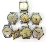 Eight vintage wristwatches.
