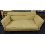 An Edwardian drop end settee (for re-upholstery).