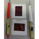 Two erotic pencils and colour pin up slides by Esquire 27 x 35mm.