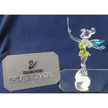 Swarovski Crystal Glass Disney 'Tinkerbell' with glass stand and Certificate Of Authenticity,