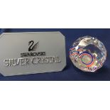 Swarovski Crystal Glass Paper Weight commemorating Golden Jubilee of Queen Elizabeth II 1952-2002,