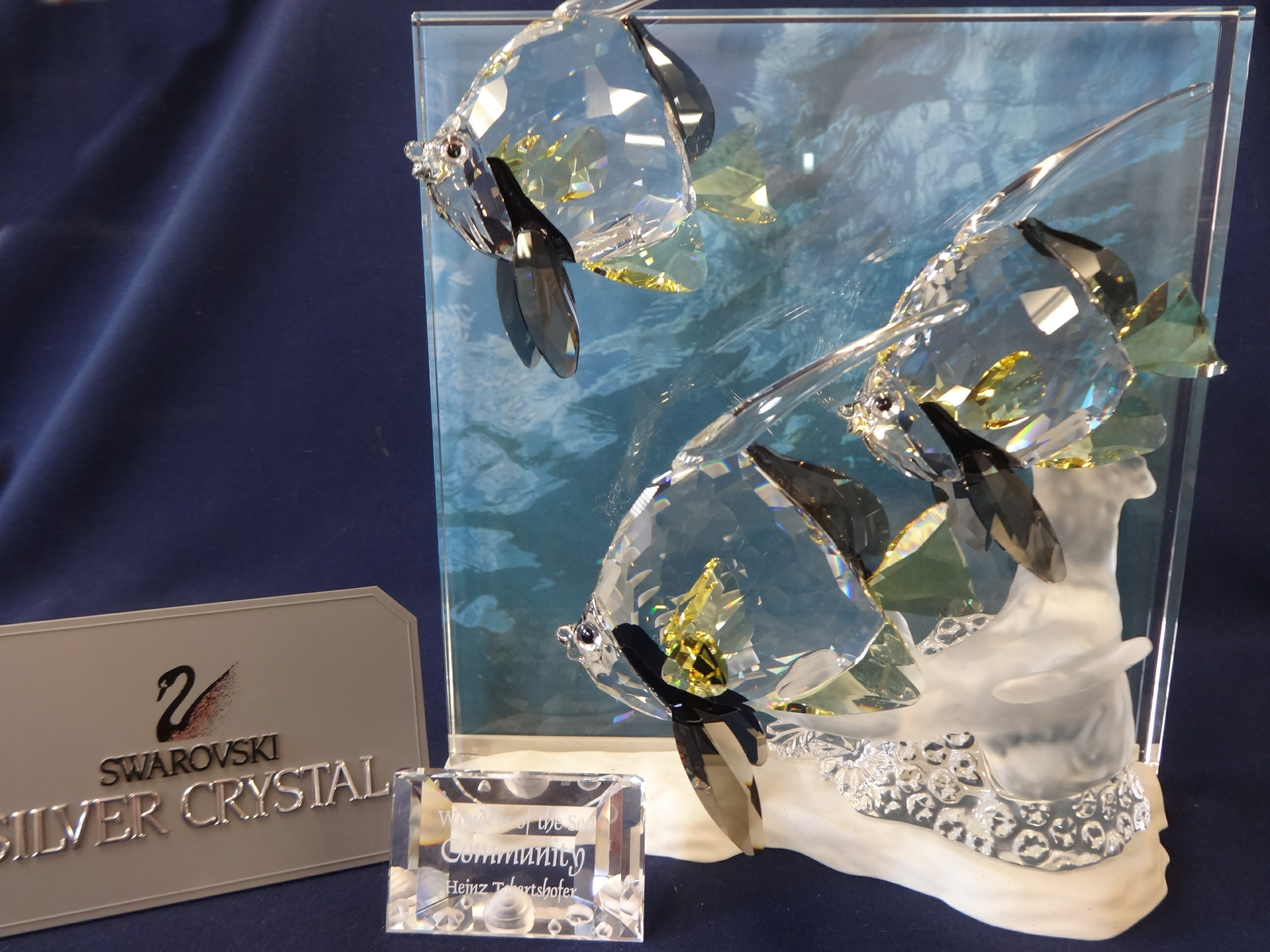 Swarovski Crystal Glass Wonders Of The Sea 'Community' with plaque and Certificate Of