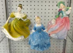 Six Royal Doulton figurines including HN1939, HN1962, HN2154, HN2329, HN2378 and HN2378.