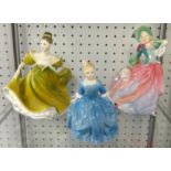 Six Royal Doulton figurines including HN1939, HN1962, HN2154, HN2329, HN2378 and HN2378.