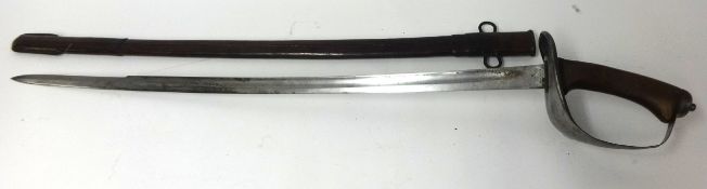 A variant of the 1908 cavalry sword with Wilkinson fullered blade