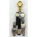 Six Tissot wristwatches.