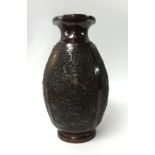 Heavy bronze Burmese vase, height 40cm