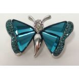 Swarovski, a butterfly pendant, boxed.