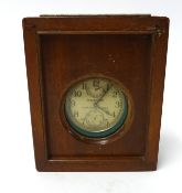 Hamilton, a deck clock chronograph the dial stamped Lancaster U.S.A. the back plate stamped HS 2