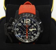 Graham of London, Chrono Fighter, Chronograph, Super Light Carbon gents wristwatch, with original