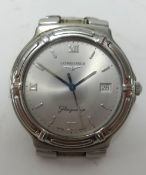 Longines, a gentleman's stainless steel Flagship wristwatch boxed with box and papers and extra