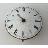 A 19th century pocket watch verge movement, signed William Gladish? No 3637.