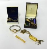 Accurist, a ladies gilt metal wrist watch, two other ladies wristwatches including Vertex and a