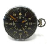 Laco, a WWII German air force Beobachtungsuhr military aviators pocket watch, large winding crown,