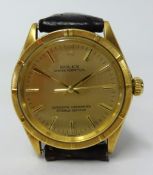 Rolex, a gents 18ct yellow gold wristwatch, Oyster Perpetual Chronometer, case diameter approx