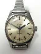 Omega, a ladies stainless steel wristwatch, movement no 33011509, back plate no 536026.