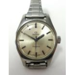 Omega, a ladies stainless steel wristwatch, movement no 33011509, back plate no 536026.