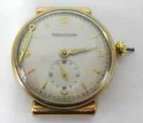 Jaeger Le Coultre, a vintage wristwatch, sub second dial, lacks strap, as found.