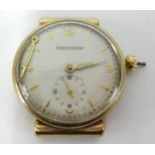 Jaeger Le Coultre, a vintage wristwatch, sub second dial, lacks strap, as found.