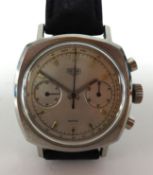 Heuer, a gents stainless steel wrist watch , approx 37mm diameter