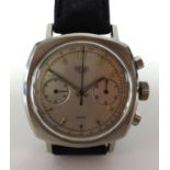 Heuer, a gents stainless steel wrist watch , approx 37mm diameter