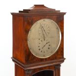 Harvey Denton & Co, a fine 19th century regulator longase clock, with flame mahogany case, dead beat