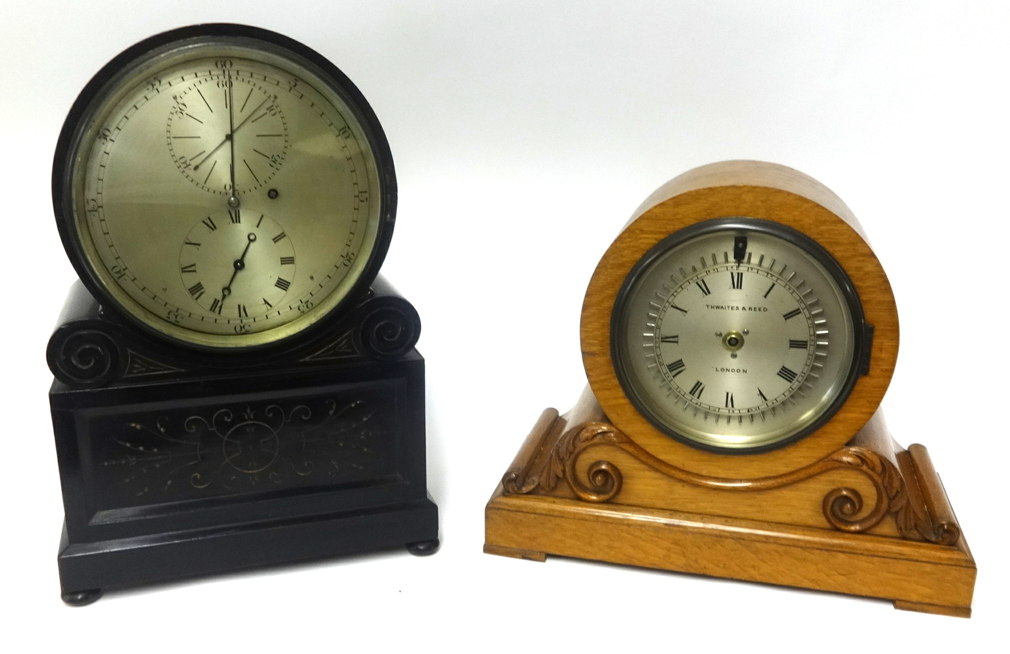 Thwaites & Reed, a rare 19th century Watchman’s or Tell Tale clock, in ...