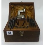 Antique Watchmaker's Staking with wooden Case.