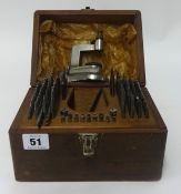 Antique Watchmaker's Staking with wooden Case.