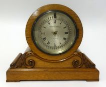 Thwaites & Reed, a rare 19th century Watchman’s or Tell Tale clock, in an oak veneered case, Ref. '